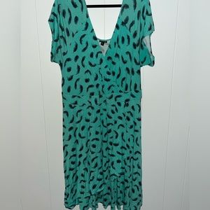 Feather knee length dress